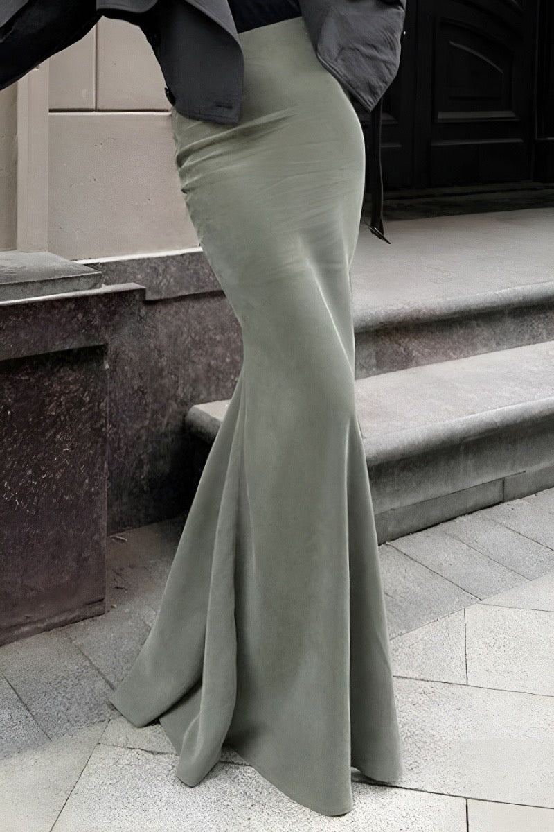 Elegant Grey Mermaid Skirt for Women