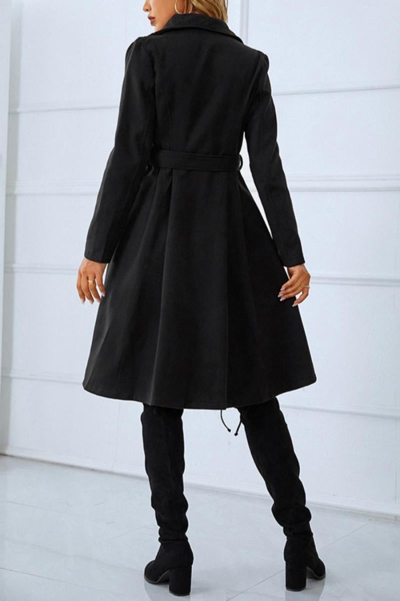 Black Casual Coat, Winter Coat, Warm, Stylish, Casual